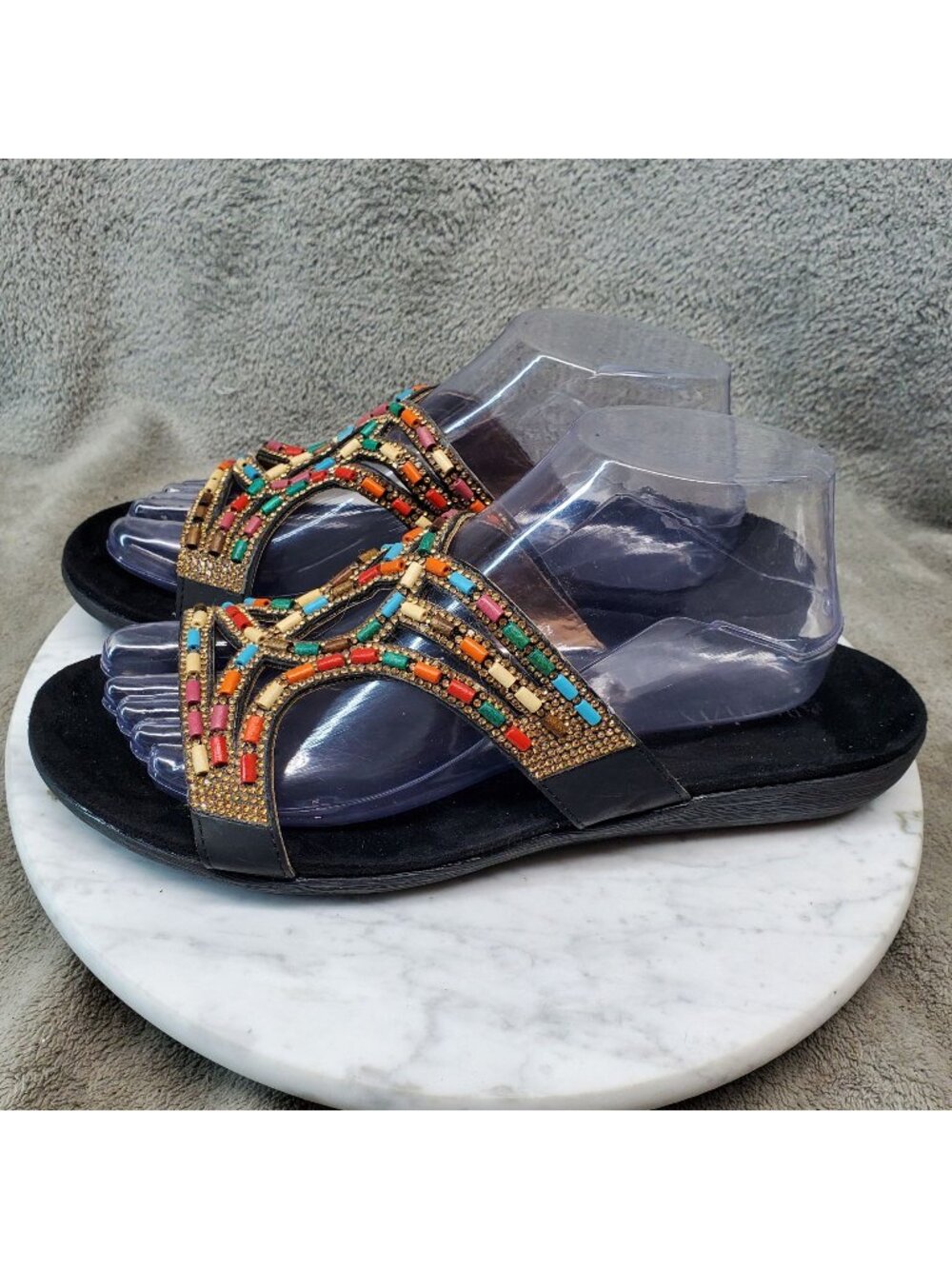 Patrizia By Spring Step Shoes Womens EU 41 US 9.5-10 Beaded Sandals *Read*